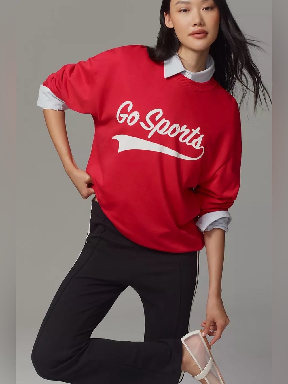 Favorite Daughter Red ‘Go Sports’ Crew Neck Sweatshirt - Women’s Size XL